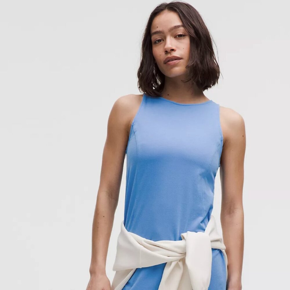 Lululemon Cinched Waist Dress Blue NWT Size Medium